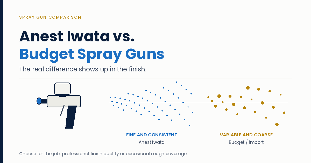 Anest Iwata vs. Budget Spray Guns: What's the Difference?