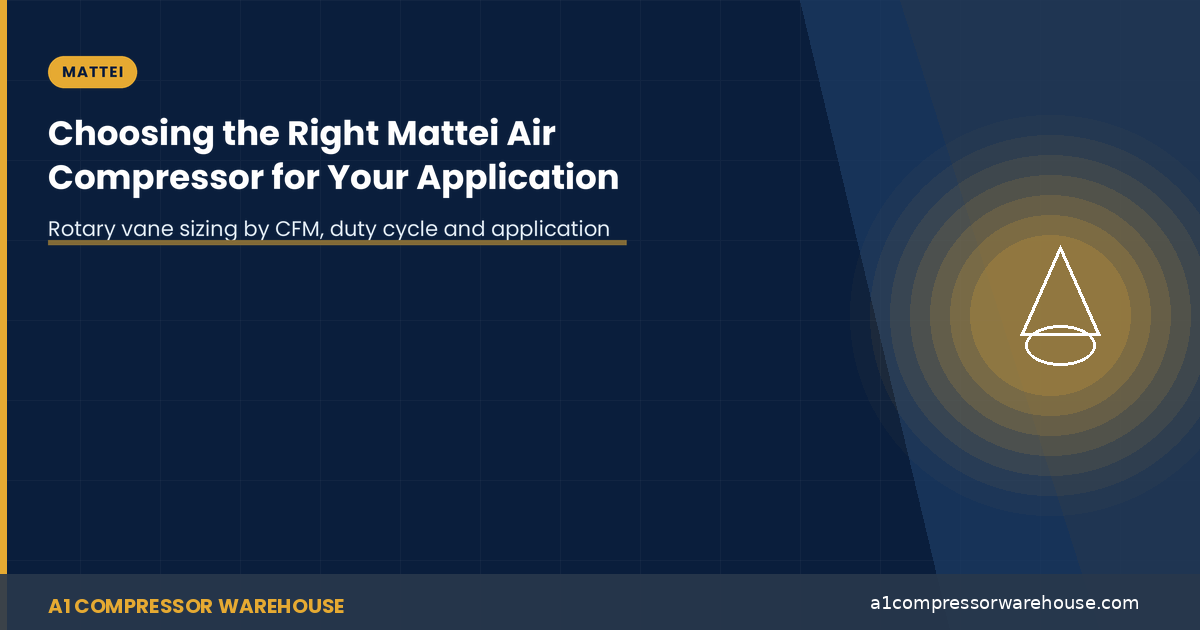 Choosing the Right Mattei Air Compressor for Your Application