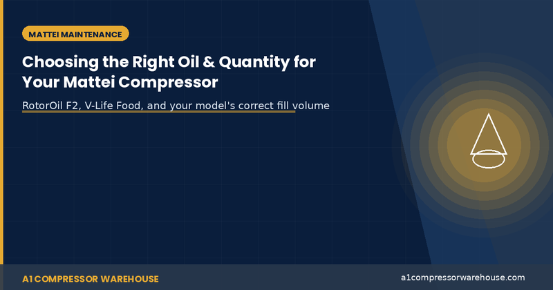 Choosing the Right Oil and Quantity for your Mattei Compressor
