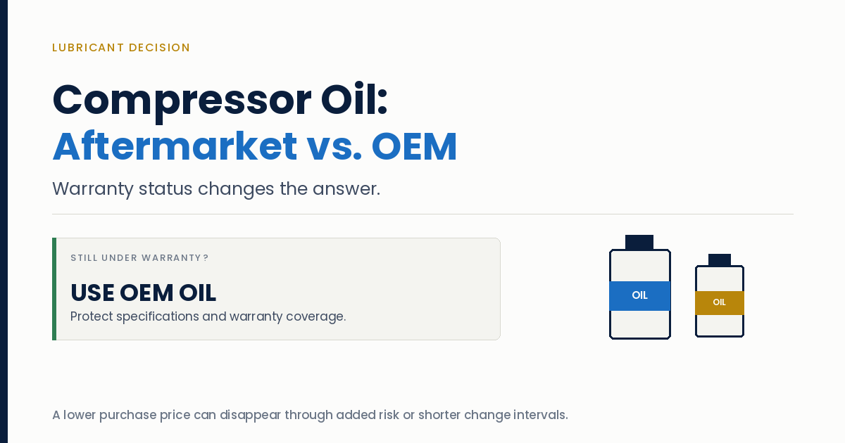 Choosing the Right Compressor Oil: Aftermarket vs. OEM