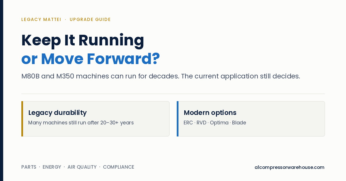 Considering Alternatives: Upgrading from Legacy Mattei Compressors