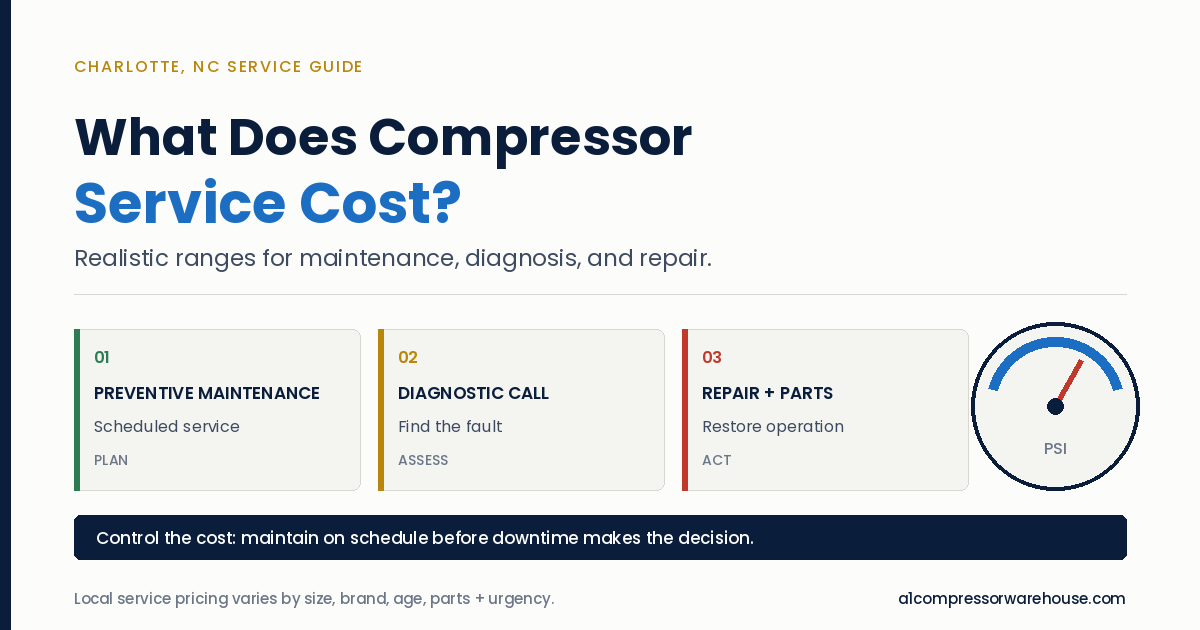 How Much Does it Cost to Service a Compressor in Charlotte?
