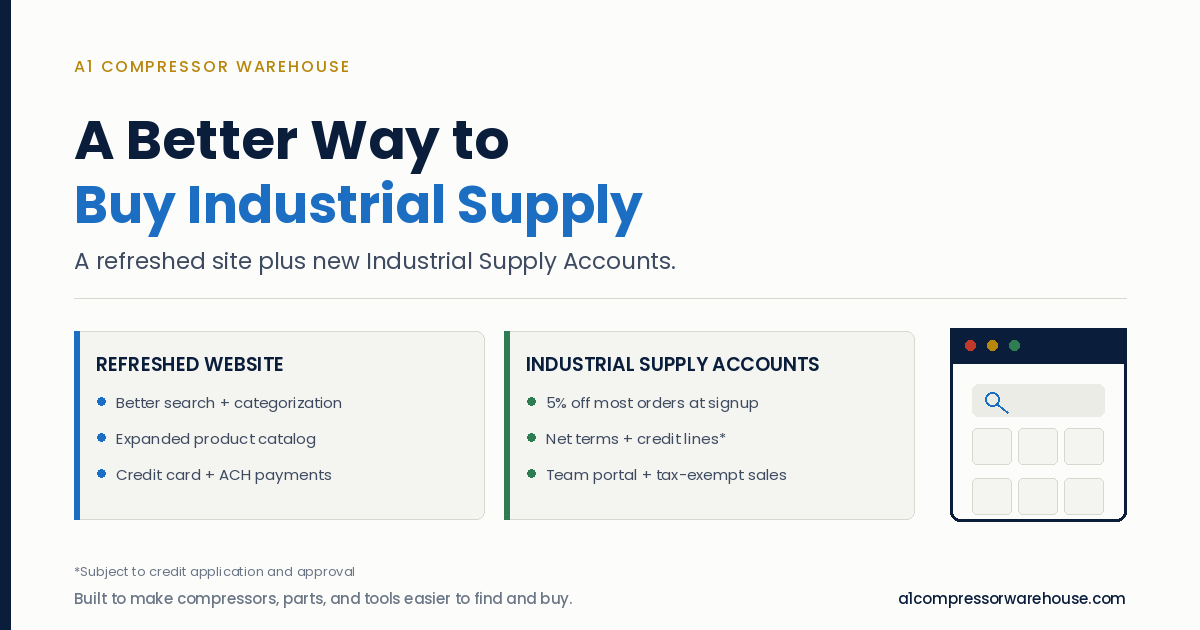 Introducing: Our Refreshed Website & Industrial Supply Accounts