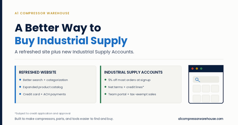 Introducing: Our Refreshed Website & Industrial Supply Accounts