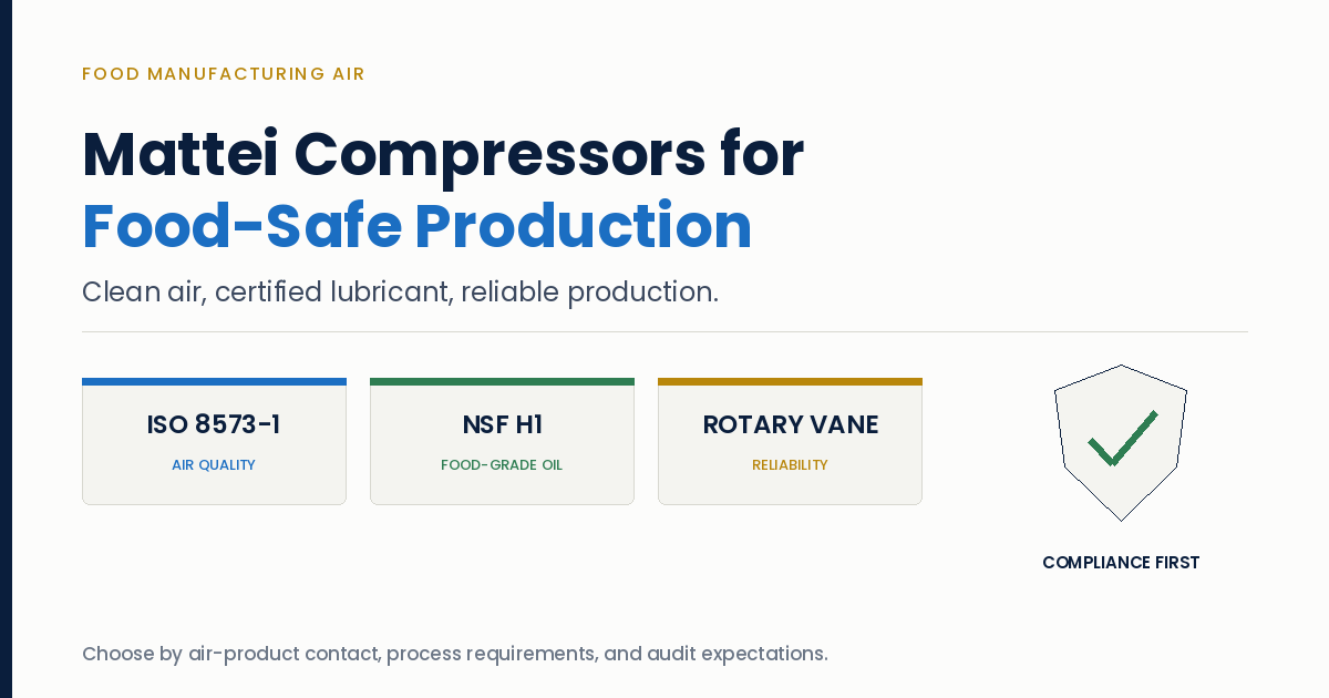 Mattei: Food Manufacturing Compliant Compressors