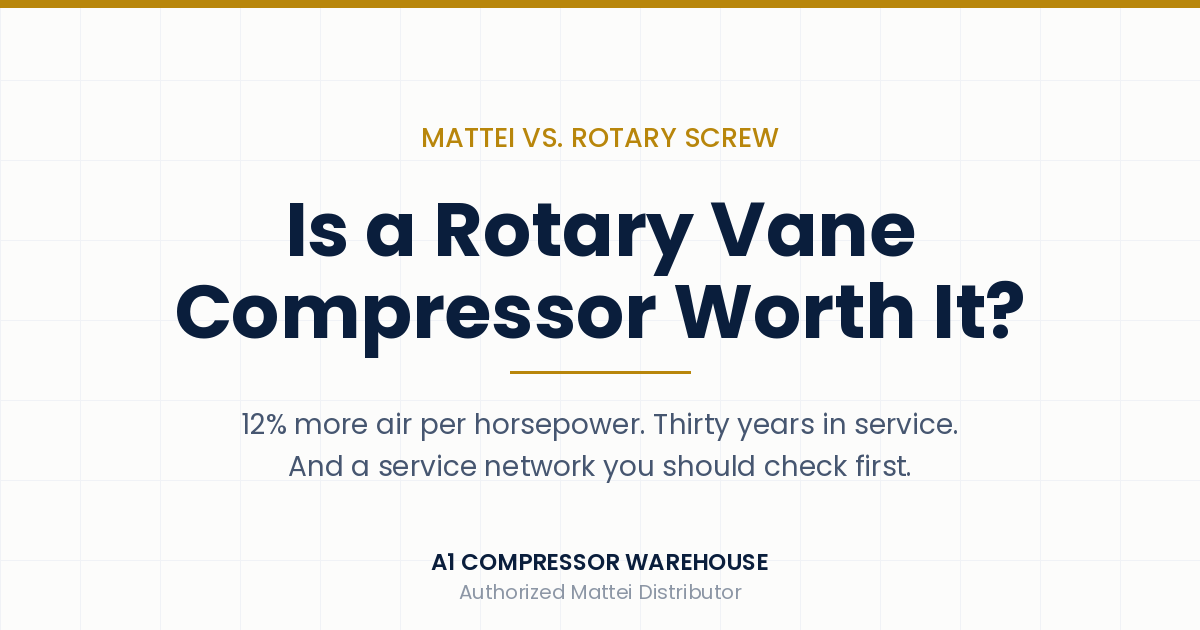 Mattei vs. Rotary Screw: Is a Rotary Vane Compressor Worth It?