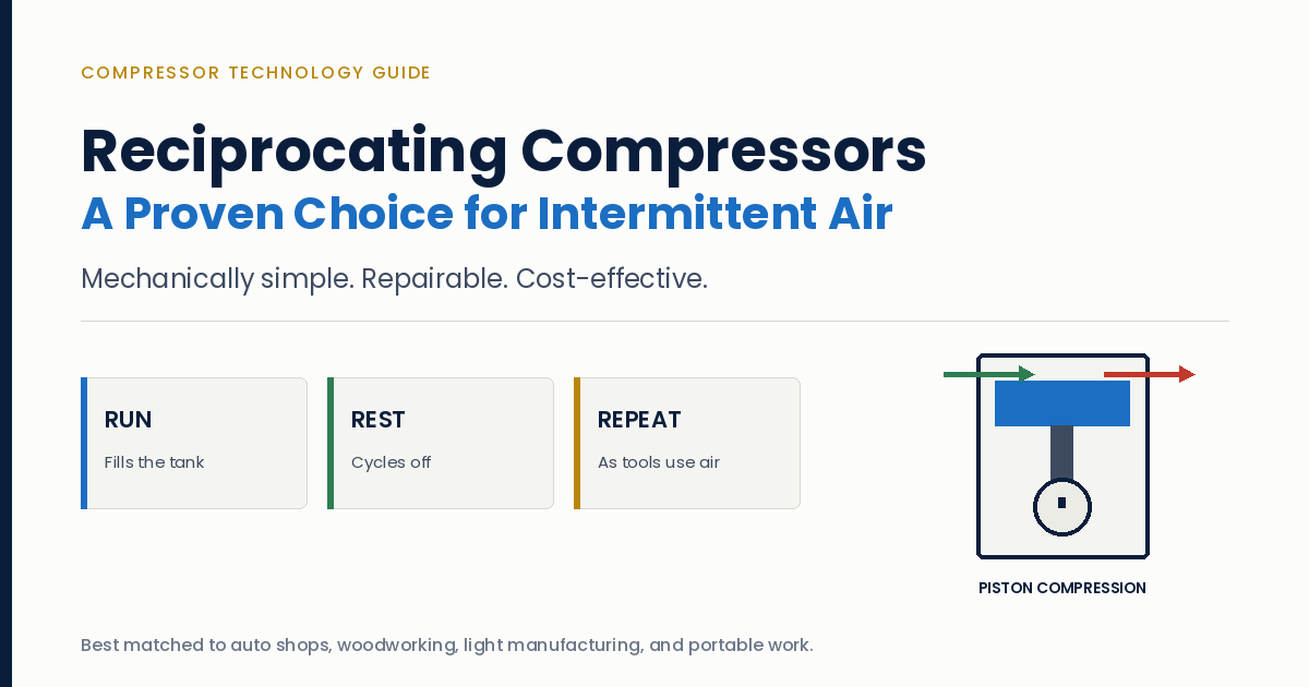 Understanding Reciprocating Compressors and Why They’re a Solid Choice