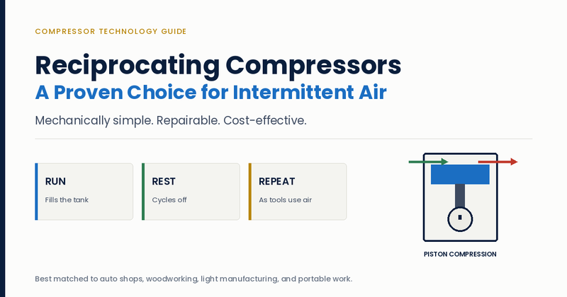 Understanding Reciprocating Compressors and Why They’re a Solid Choice