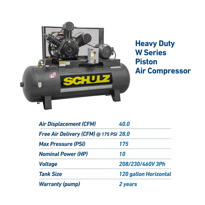 Schulz 10120HW40X-3 Piston Air Compressor