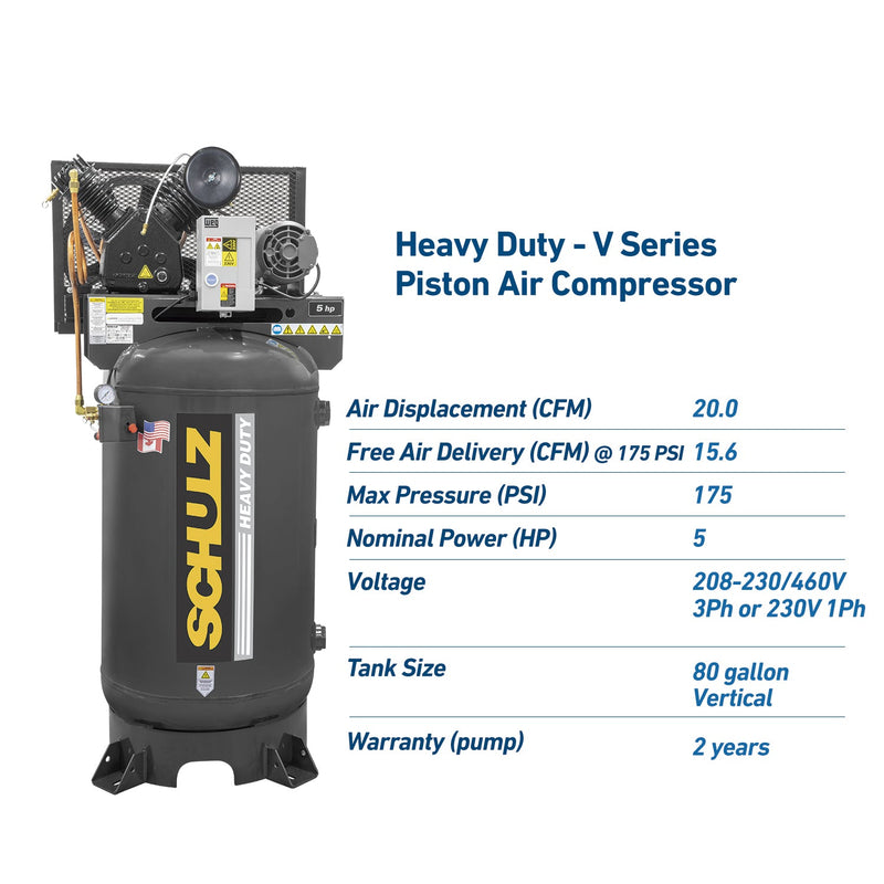 Schulz 580VV20X-1 Piston Air Compressor