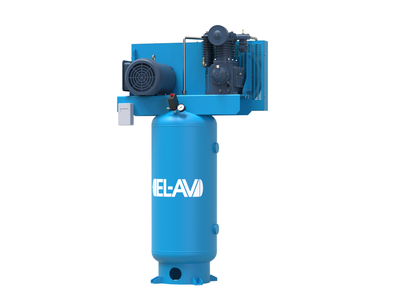 EL-AV BL3060GVP3P Two-Stage Cast-Iron Vertical Piston Compressor 5HP 60-Gallon Three-Phase
