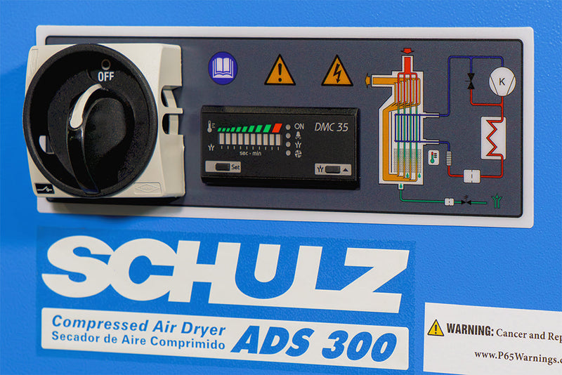 Schulz ADS 300 Refrigerated Air Dryer — Control Panel View