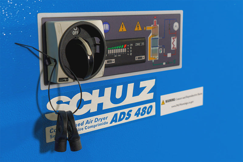 Schulz ADS 480 Refrigerated Air Dryer — Control Panel View
