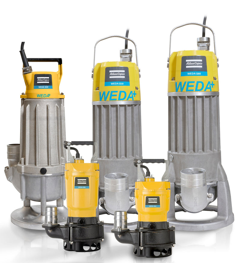 Atlas Copco WEDA S range submersible sludge pumps