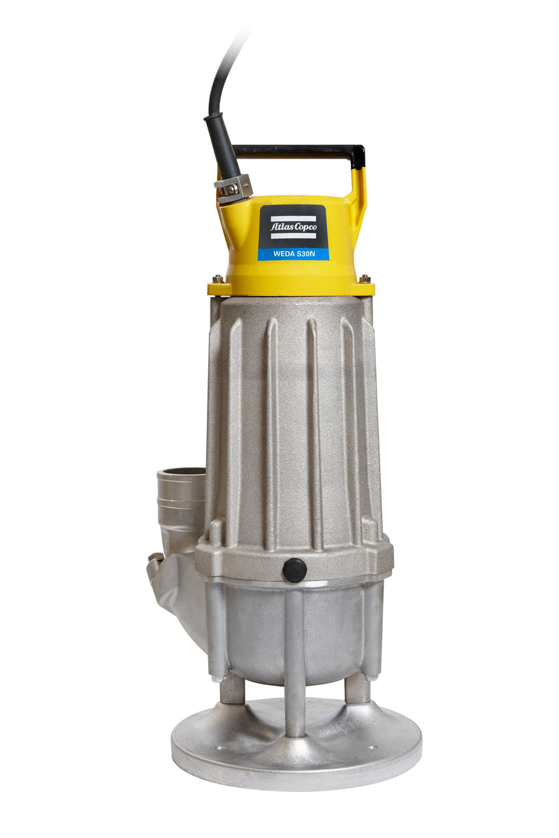 Atlas Copco WEDA S30N Submersible Sludge Pump - front view