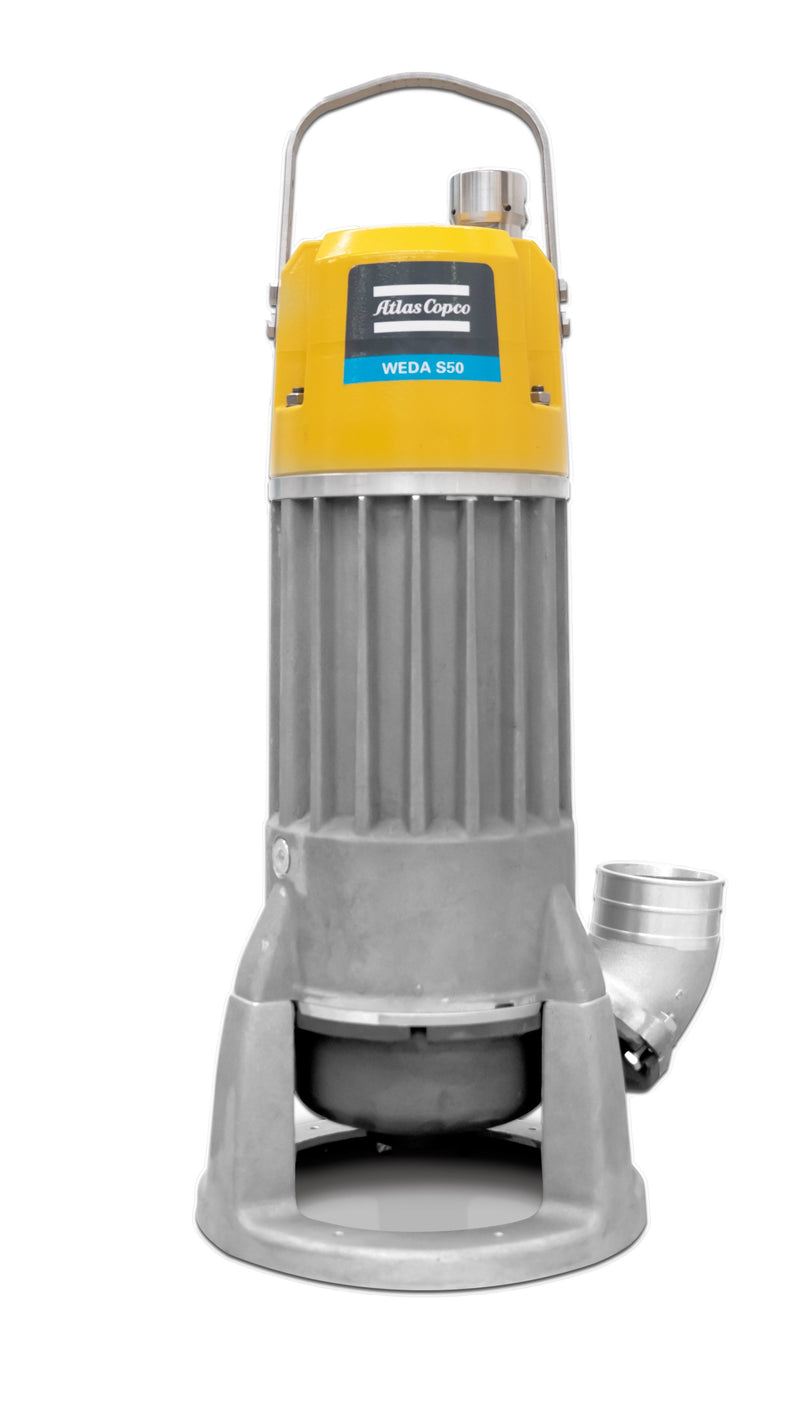 Atlas Copco WEDA S50N Submersible Sludge Pump - front elevation