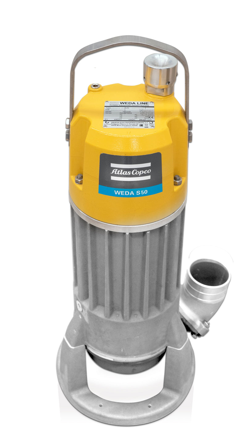 Atlas Copco WEDA S50N Submersible Sludge Pump - front view