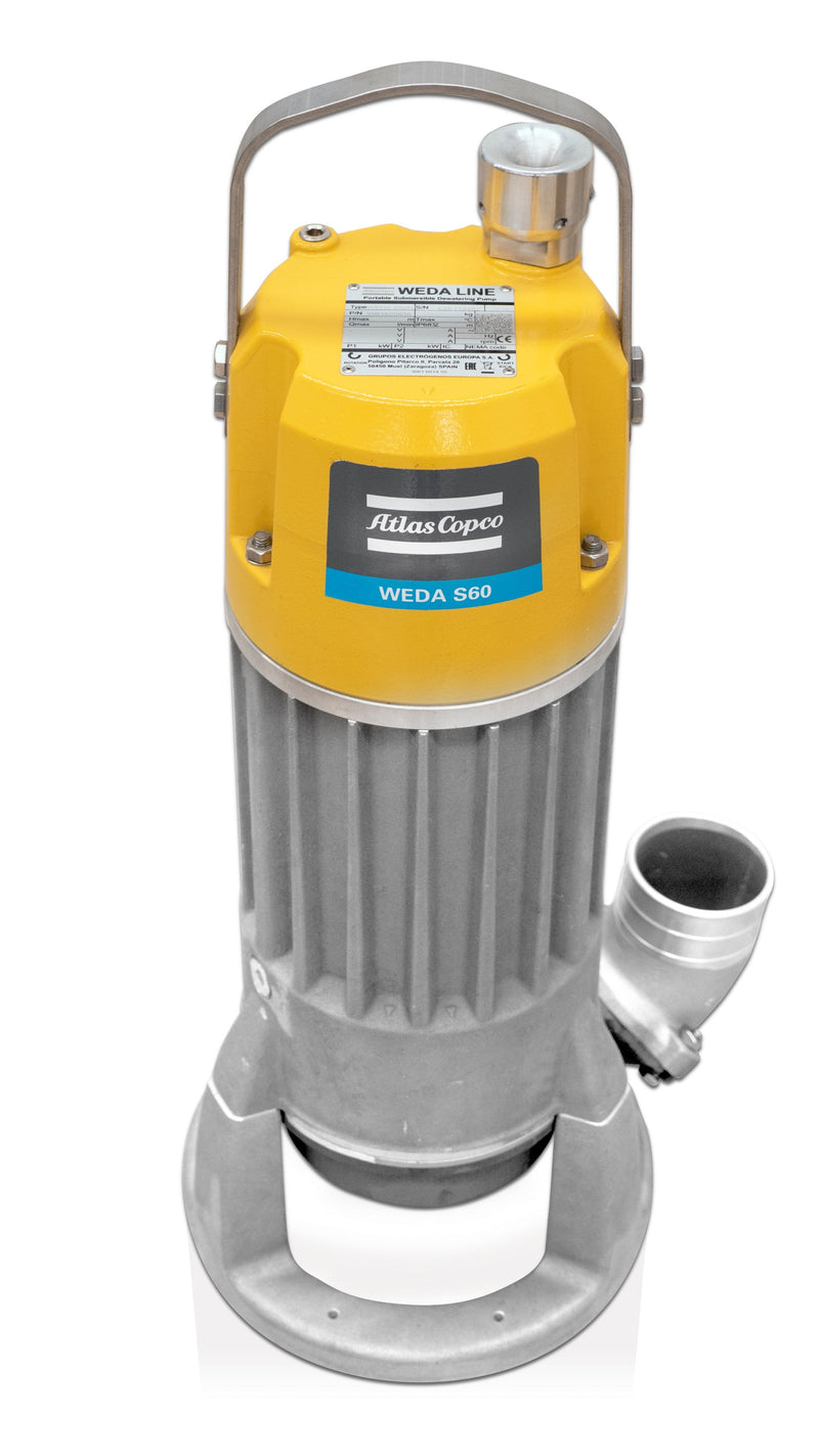 Atlas Copco WEDA S60N Submersible Sludge Pump - front view