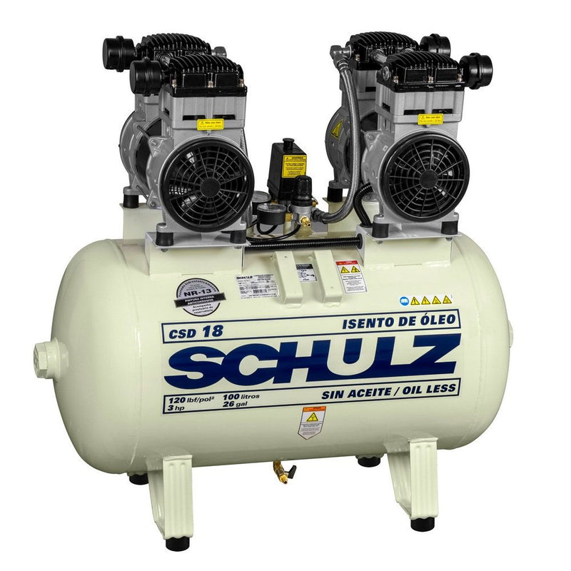 Schulz CSD 18/30 Oil-Less Piston Compressor
