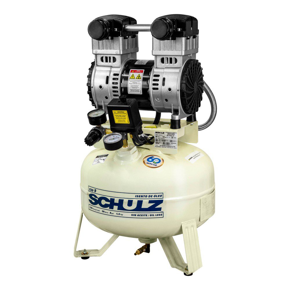 Schulz Oil Less Air Compressors- Single Stage, Tank Mounted