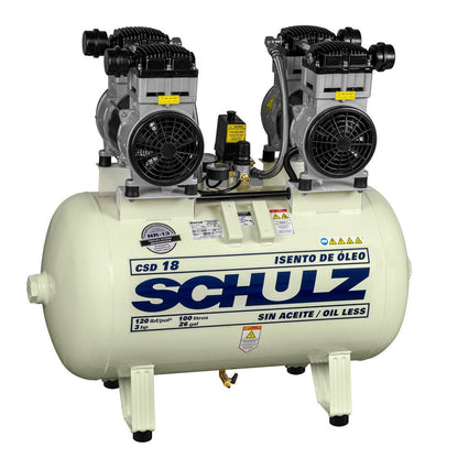 Schulz Oil Less Air Compressors- Single Stage, Tank Mounted