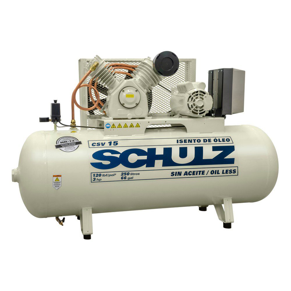 Schulz Oil Less Air Compressors- Tank Mounted, Two Stage